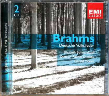 Brahms* - Elisabeth Schwarzkopf, Dietrich Fischer-Dieskau, Gerald Moore : Deutsche Volkslieder (2xCD)