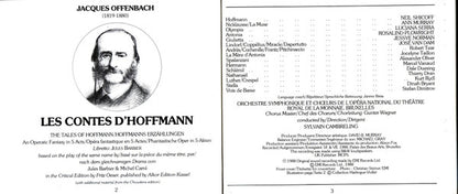 Offenbach* - Shicoff* • Plowright* • Serra* • Van Dam* • Murray* • Tear* • Orchestre Symphonique* Et Choeurs Du Théâtre De La Monnaie, Bruxelles* • Sylvain Cambreling : Les Contes D'Hoffmann (3xCD, Album)