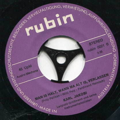 Karl Jakobi : Man Is Halt, Wann Ma Alt Is, Verlassen! / Du Kennst Mi Net (7", Single)