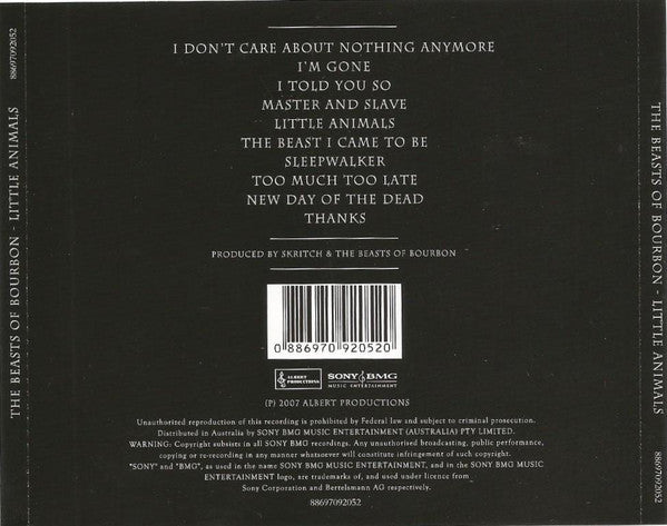 The Beasts Of Bourbon : Little Animals (CD, Album)