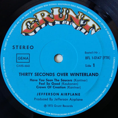 Jefferson Airplane : Thirty Seconds Over Winterland (LP, Album, Gat)