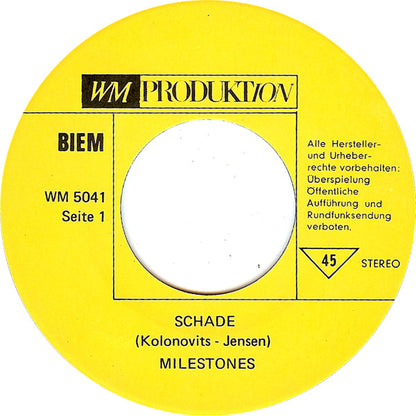 Milestones : Schade (7", Single)