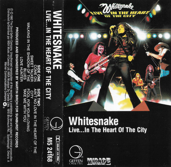 Whitesnake : Live... In The Heart Of The City (Cass, Album, RE, Dol)