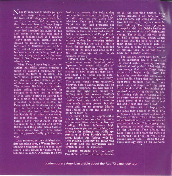 Deep Purple : Live In Japan (3xCD, Album, RE)