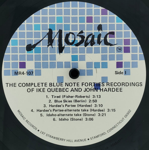 Ike Quebec And John Hardee : The Complete Blue Note Forties Recordings Of Ike Quebec And John Hardee (4xLP, Comp + Box, Mono, Ltd, Num)