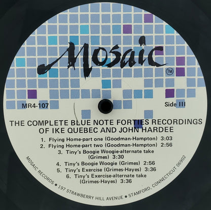 Ike Quebec And John Hardee : The Complete Blue Note Forties Recordings Of Ike Quebec And John Hardee (4xLP, Comp + Box, Mono, Ltd, Num)
