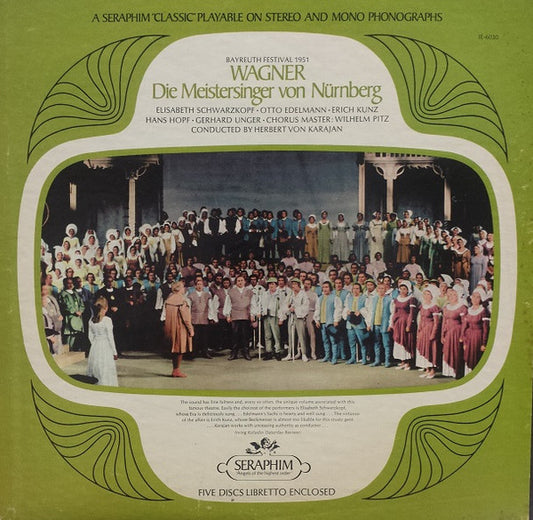 Herbert Von Karajan, Richard Wagner : Die Meistersinger Von Nürnberg (Comic Opera In Three Acts) (5xLP, Album, Mono, RE + Box)