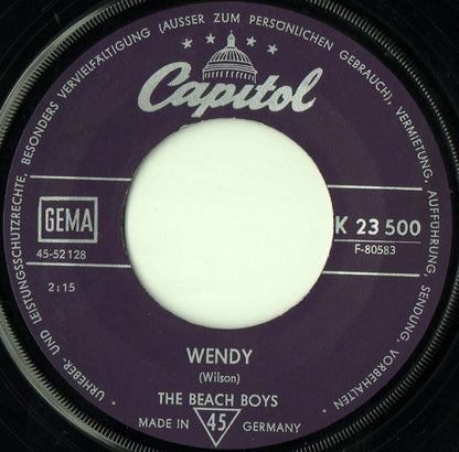 The Beach Boys : Wendy (7", Single)