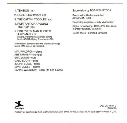 Mal Waldron : Mal/3 Sounds (CD, Album, RE, RM)