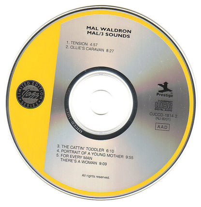 Mal Waldron : Mal/3 Sounds (CD, Album, RE, RM)