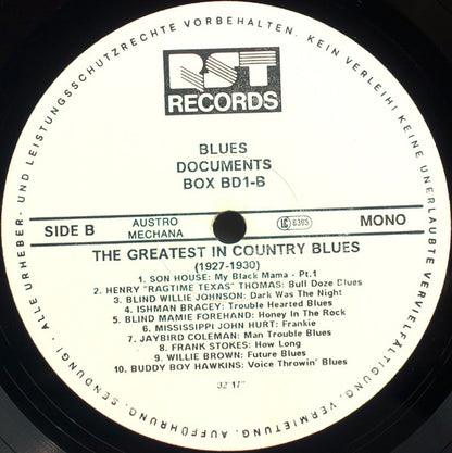Various : The Greatest In Country Blues (1927-1956) (3xLP, Mono + Box, Comp)