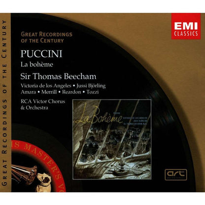 Puccini* - Victoria De Los Angeles • Jussi Björling • Amara* • Merrill* • Reardon* • Tozzi* • RCA Victor Chorus & Orchestra* • Sir Thomas Beecham : La Bohème (2xCD, Album, Mono, RE, RM + Box, Sli)