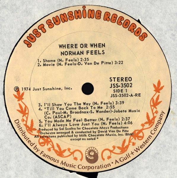 Norman Feels : Where Or When (LP, Album)