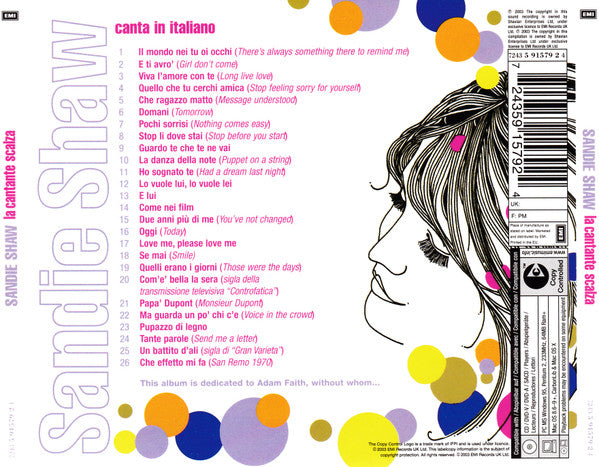 Sandie Shaw : Sandie Shaw (Canta In Italiano) La Cantante Scalza (CD, Comp, Copy Prot.)