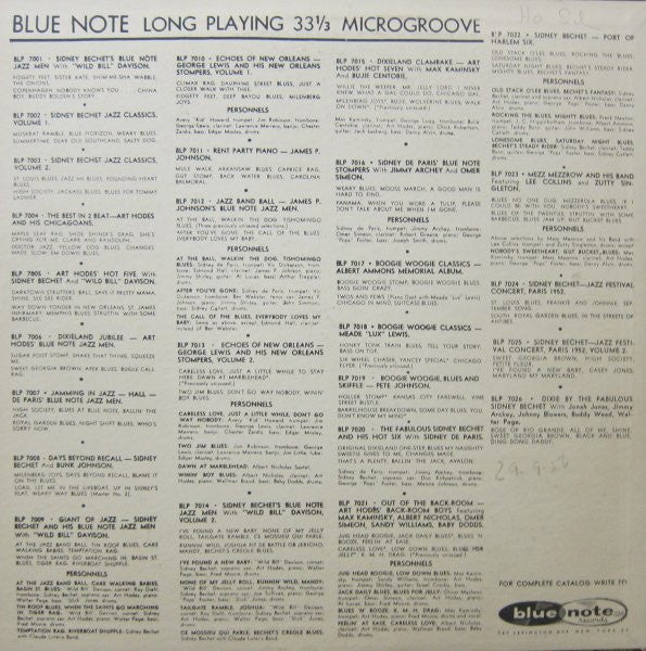 Art Hodes, Max Kaminsky, Albert Nicholas, Omer Simeon, Sandy Williams, Baby Dodds : Out Of The Back Room (10", RP)