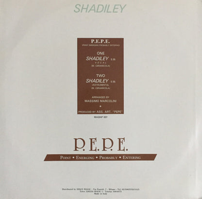 P.E.P.E. : Shadilay (12")