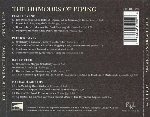 Clair Byrne, Darragh Murphy, Barry Kerr, Patrick Davey (2) : The Humours Of Piping (CD, Album)