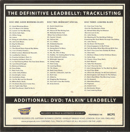 Leadbelly : The Definitive Leadbelly (3xCD, Comp + DVD + Box)