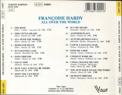 Françoise Hardy : All Over The World (CD, Comp)