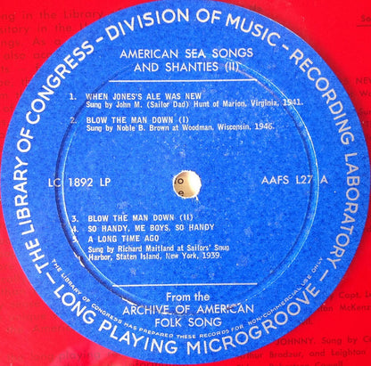 Various : American Sea Songs And Shanties (II) (LP, Comp, Red)
