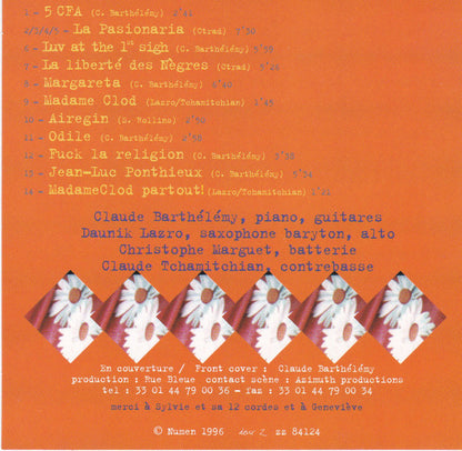 Claude Barthélémy, Daunik Lazro, Christophe Marguet, Claude Tchamitchian : Monsieur Claude  (CD, Album)