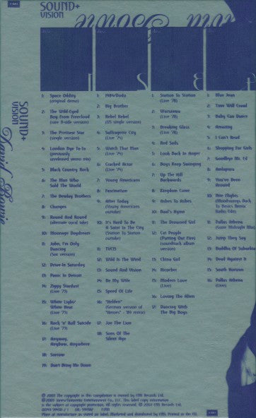 David Bowie : Sound + Vision (4xCD, Comp, RM + Box, RE)