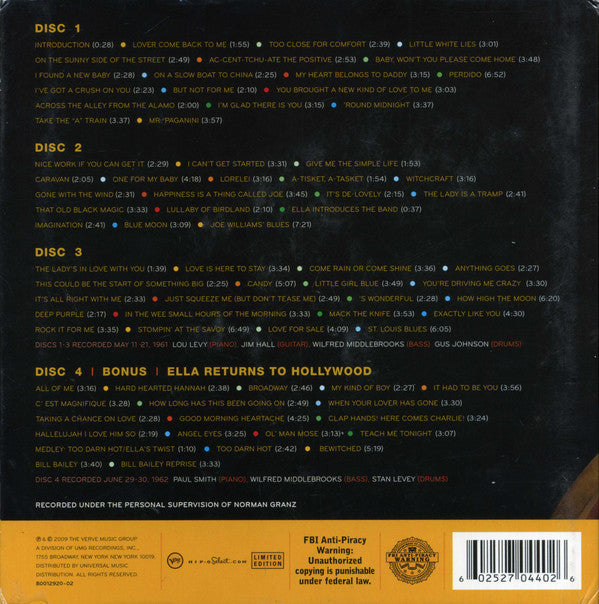 Ella Fitzgerald : Twelve Nights In Hollywood (4xCD, Album, Ltd, RM, Cas)