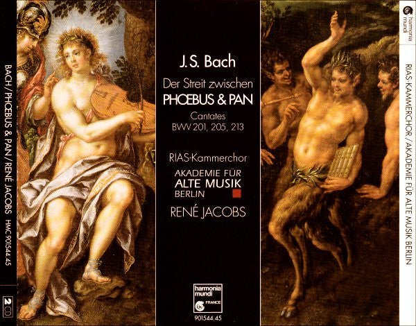 J.S. Bach* - RIAS-Kammerchor • Akademie Für Alte Musik Berlin • René Jacobs : Phoebus & Pan • Cantates BWV 201, 205, 213 (2xCD, Album)