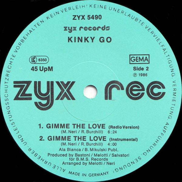 Kinky Go : Gimme The Love (12", Maxi)