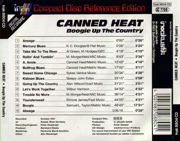 Canned Heat : Boogie Up The Country (CD, Album)