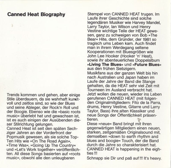 Canned Heat : Boogie Up The Country (CD, Album)