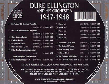 Duke Ellington And His Orchestra : 1947-1948 (CD, Comp)