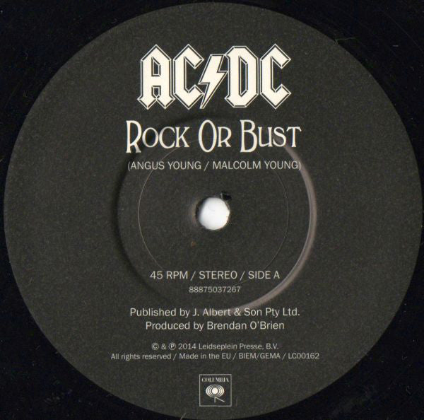 AC/DC : Rock Or Bust (7", Single)