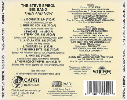 Steve Spiegl Big Band : Then And Now (CD)