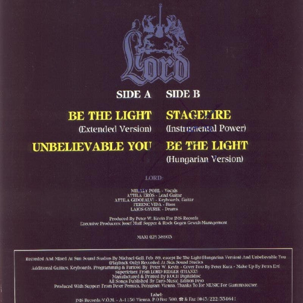 Lord (7) : Be The Light (12", EP)