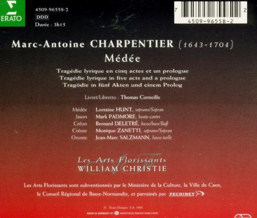 Charpentier* - Les Arts Florissants / William Christie / Hunt* / Padmore* / Deletré* / Zanetti* / Salzmann* : Médée (3xCD, Album)