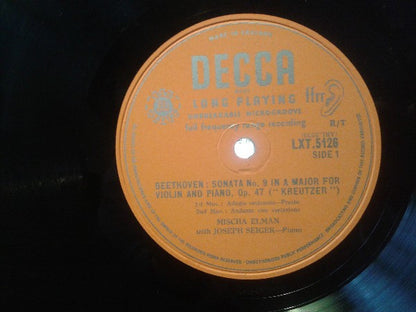 Ludwig van Beethoven - Mischa Elman, Joseph Seiger : Kreutzer And Spring Sonatas (LP)