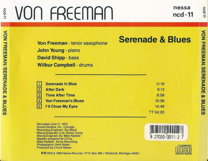 Von Freeman : Serenade & Blues (CD, Album, RE)