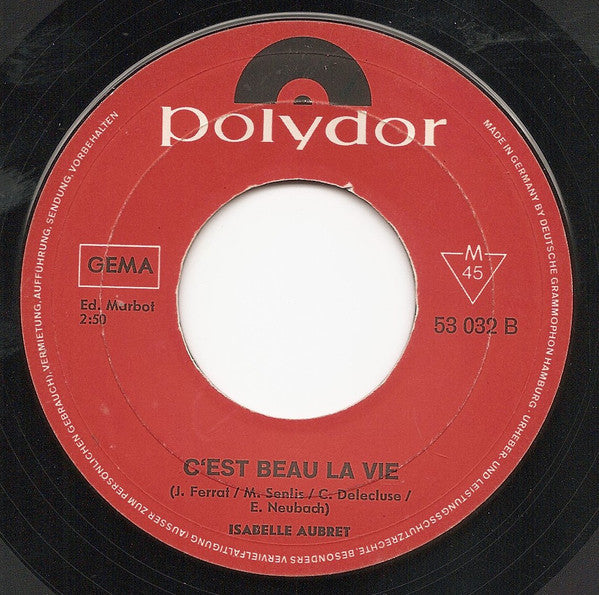 Isabelle Aubert* : Such Mich Dort, Wo Die Sonne Scheint (7", Single)