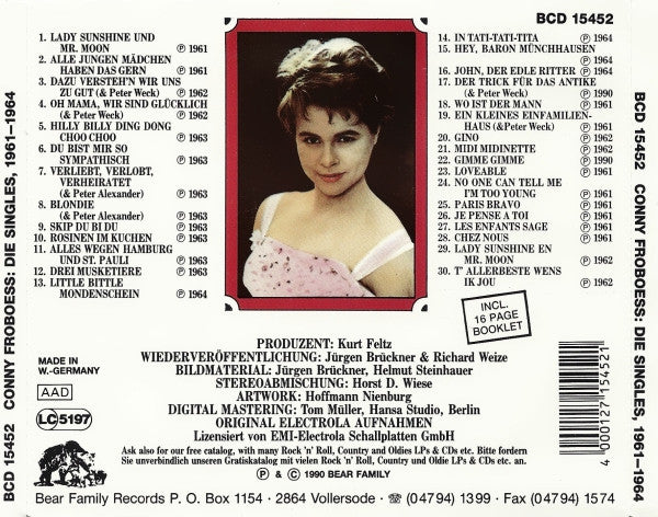 Conny Froboess : Die Singles 1961 - 1964 (CD, Comp)