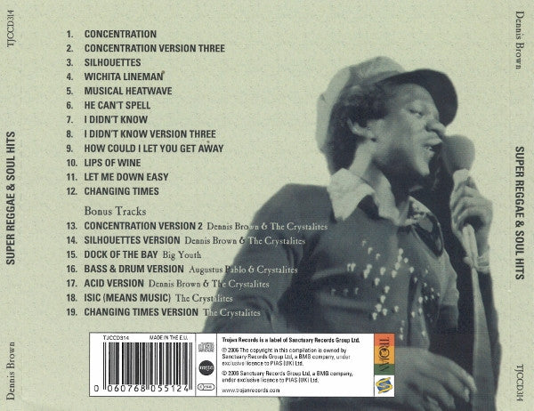 Dennis Brown : Super Reggae & Soul Hits (CD, Album, RE)