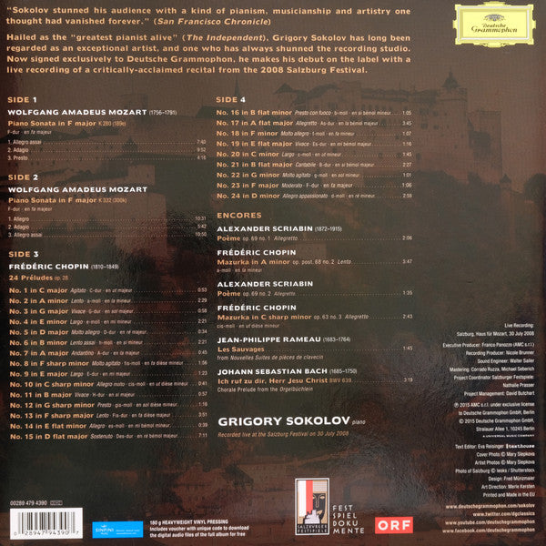 Sokolov* : The Salzburg Recital (2xLP, Album, 180)