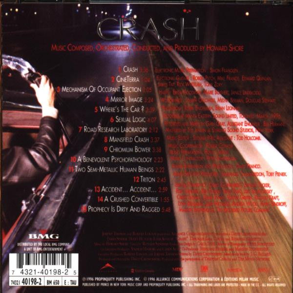 Howard Shore : David Cronenberg's Crash - Original Motion Picture Soundtrack (CD, Album)