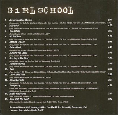 Girlschool : Live Race With The Devil (CD, Album)