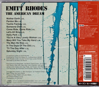 Emitt Rhodes : The American Dream (CD, Album, RE)