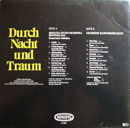 Berolina Sound Orchestra Siegfried Mai / Orchester Hans Werner Kleve : Durch Nacht Und Traum (LP)