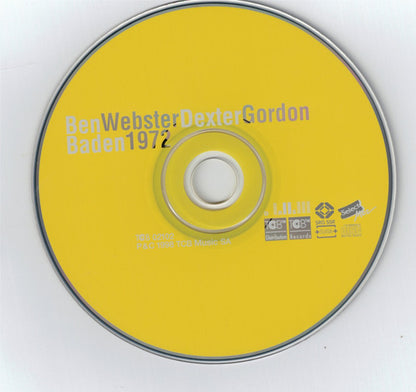 Ben Webster - Dexter Gordon : Baden 1972 (CD, Album)