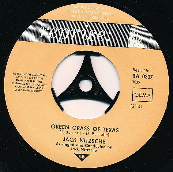 Jack Nitzsche : Night Walker / Green Grass Of Texas (7", Single)