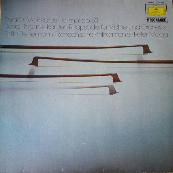 Antonín Dvořák / Maurice Ravel - Edith Peinemann, Peter Maag, The Czech Philharmonic Orchestra : Violinkonzert A-moll Op, 53 /Tzigane: Konzert-Rhapsodie Für Violine Und Orchester (LP, RE)