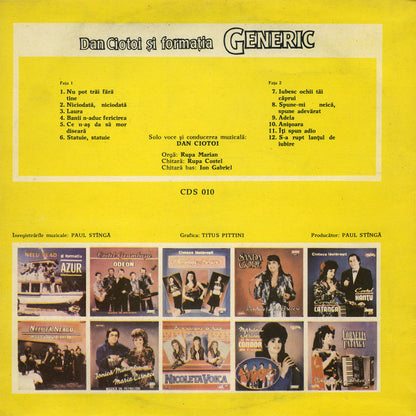 Dan Ciotoi și Formația Generic : Dan Ciotoi Și Formația Generic (LP, Album)